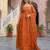 Designer rust orange organza embroidered anarkali suit set with dupatta for women