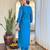 Designer teal blue roman silk embroidered ethnic suit set with organza jacquard buti dupatta