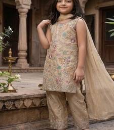 Trendy  kids wear heavy embroidery sequence work kurta set
