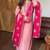 Elegant fendy silk embroidered sequin work kurta pant dupatta set for women