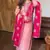 Elegant fendy silk embroidered sequin work kurta pant dupatta set for women