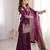 Women        s fendy silk embroidered sharara palazzo suit with dupatta | ready to wear party wear set