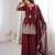 fendy silk embroidered sharara palazzo suit with dupatta