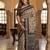 Black Color Ajarakh Print And Mirror work , Piping Work Silk Saree 