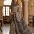 Black Color Ajarakh Print And Mirror work , Piping Work Silk Saree 