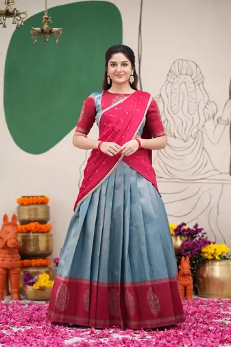 New Traditional South Indian Festive Silk Lehenga Choli