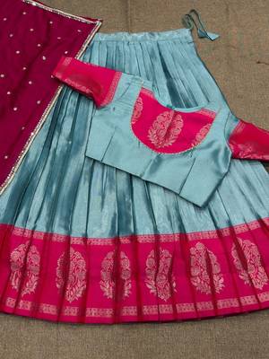  Traditional South Indian Festive silk blend Lehenga Choli 4