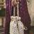 White cream gold embroidered potli bag 