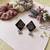Black color handcraft earrings
