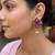 Maroon color handcraft earrings
