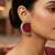 Maroon color handcraft earrings