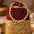 Maroon silk designer potli bag for women with golden embroidery 
