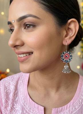 Multi color handcraft earrings 1