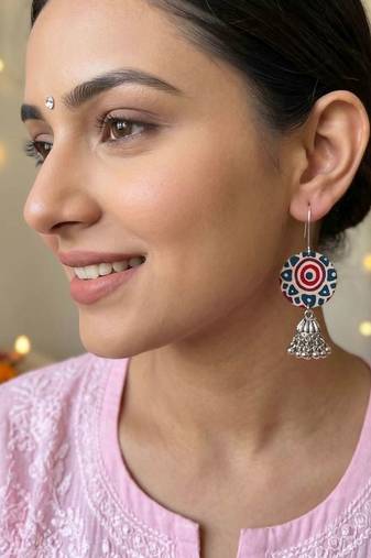 Multi color handcraft earrings