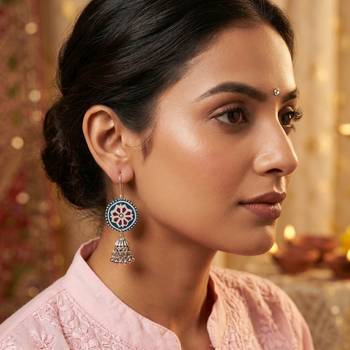Multi color handcraft earrings 1