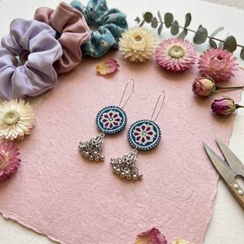 Multi color handcraft earrings 2