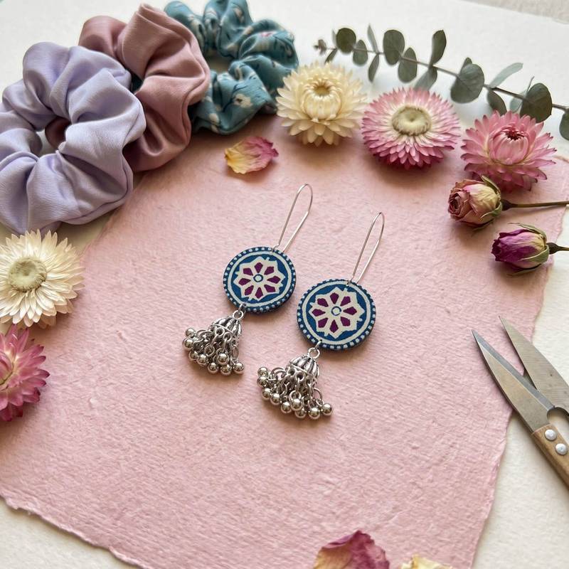 Multi color handcraft earrings