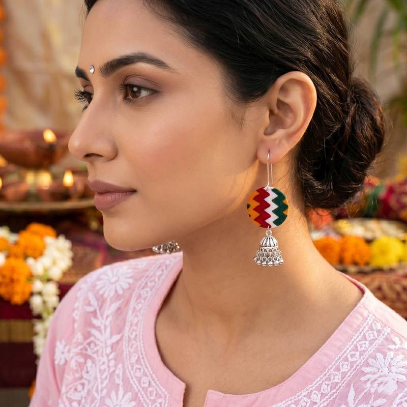 Multi color handcraft earrings
