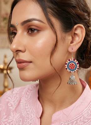 Multi color handcraft earrings 1