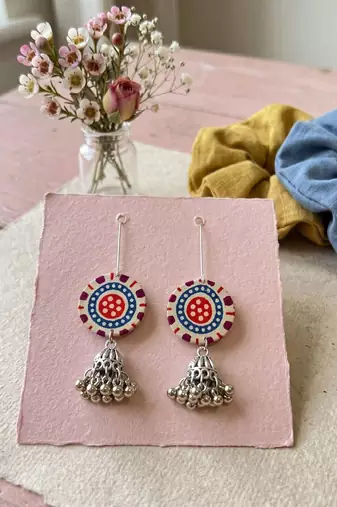 Multi color handcraft earrings