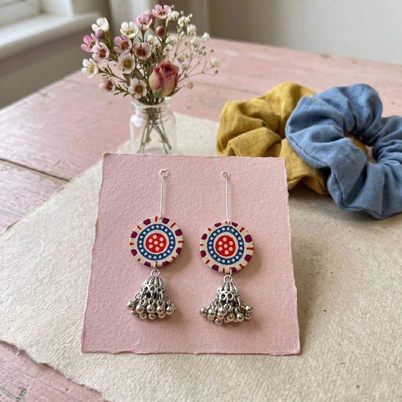 Multi color handcraft earrings