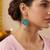 Rama green color handcraft earrings