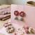 Red color handcraft earrings