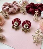 Maroon color handcraft earrings