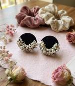 Black color wooden handcraft earrings