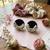 Black color wooden handcraft earrings