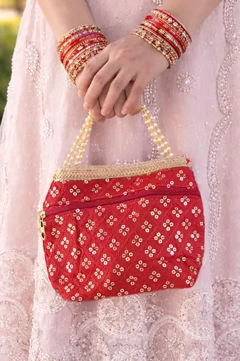 Red potali bags for women handbags