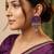 Purple color handcraft earrings