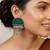 Green color handcraft earrings