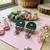Green color handcraft earrings