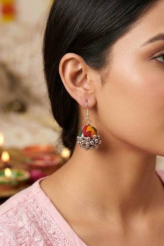 Multi color handcraft earrings