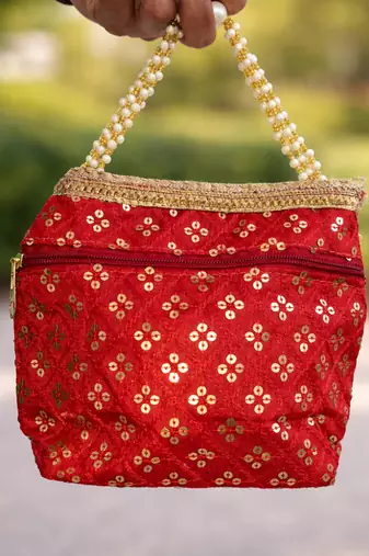 Red potali bags for women handbags