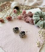 Black color handcraft earrings