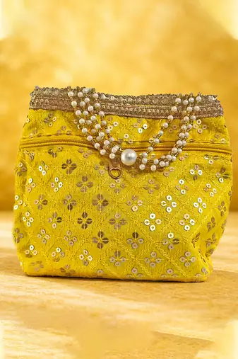 Yellow potali bags for women handbags