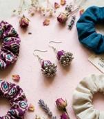 Purple color handcraft earrings