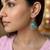 Rama green color handcraft earrings