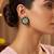 Green color handcraft earrings