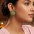 Mehandi green color handcraft earrings