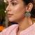 Green color handcraft earrings