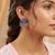 Purple color handcraft earrings
