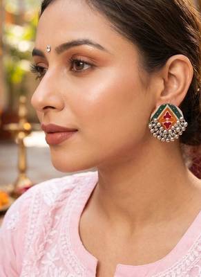 Multi color handcraft earrings 1