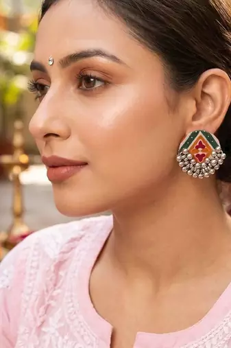 Multi color handcraft earrings