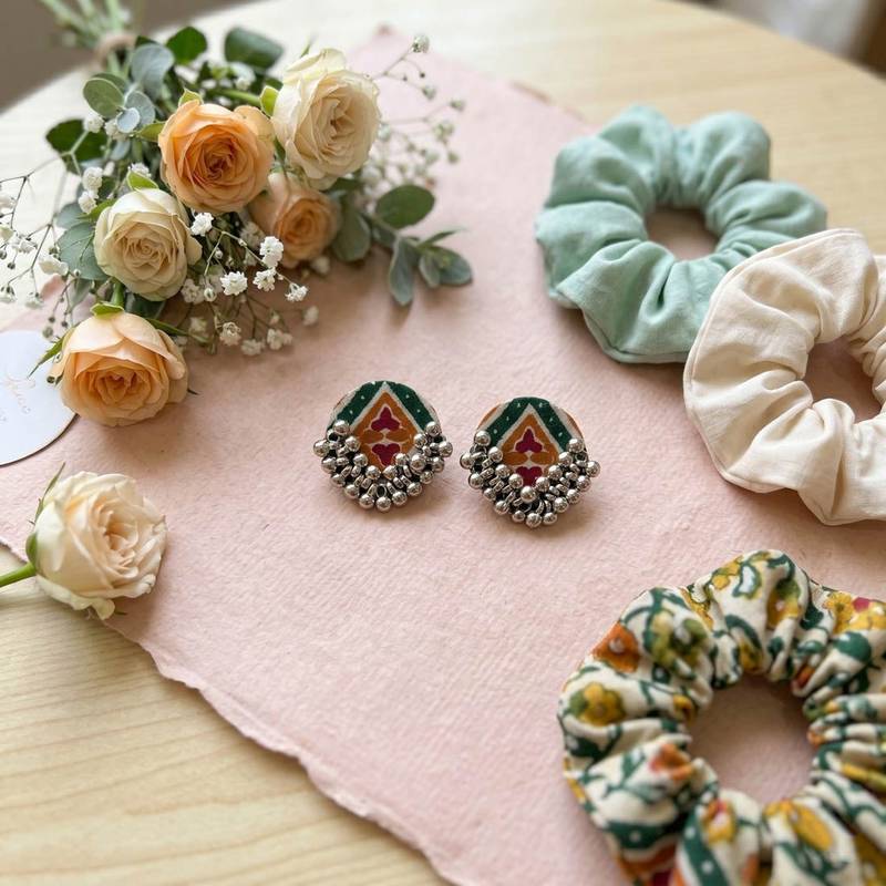 Multi color handcraft earrings