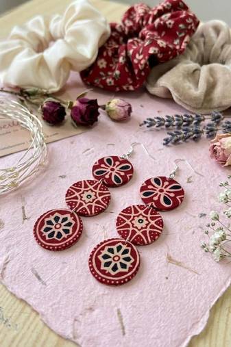 Multi color handcraft earrings