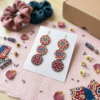 Multi color handcraft earrings 1