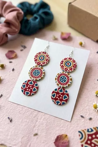 Multi color handcraft earrings